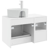 vidaXL Badkamermeubel Set 2 pcs Wit Bewerkt hout