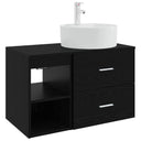 vidaXL Badkamermeubel Set 2 pcs Wit Bewerkt hout