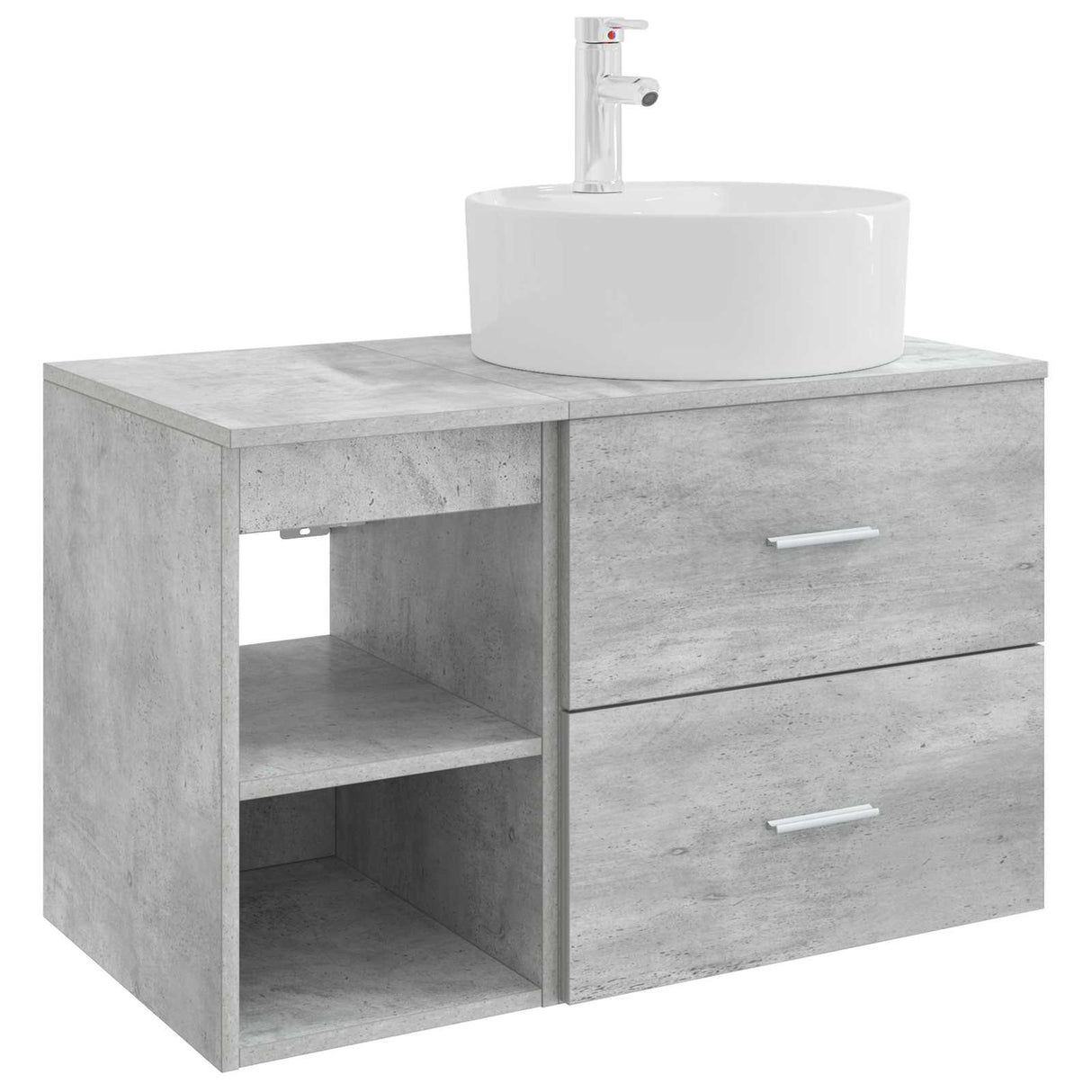 vidaXL Badkamermeubel Set 2 pcs Wit Bewerkt hout