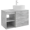 vidaXL Badkamermeubel Set 2 pcs Wit Bewerkt hout