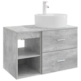 vidaXL Badkamermeubel Set 2 pcs Wit Bewerkt hout