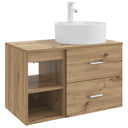 vidaXL Badkamermeubel Set 2 pcs Wit Bewerkt hout