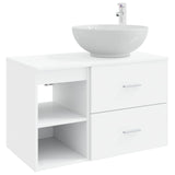 vidaXL Badkamermeubel Set 2 pcs Wit Bewerkt hout
