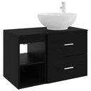 vidaXL Badkamermeubel Set 2 pcs Wit Bewerkt hout