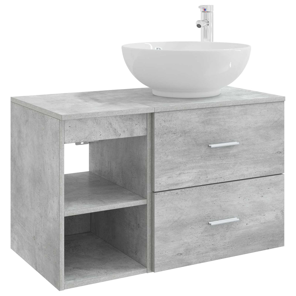 vidaXL Badkamermeubel Set 2 pcs Wit Bewerkt hout