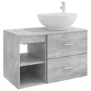 vidaXL Badkamermeubel Set 2 pcs Wit Bewerkt hout