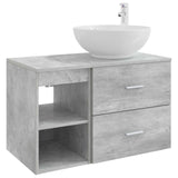 vidaXL Badkamermeubel Set 2 pcs Wit Bewerkt hout