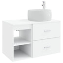 vidaXL Badkamermeubel Set 2 pcs Wit Bewerkt hout
