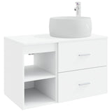 vidaXL Badkamermeubel Set 2 pcs Wit Bewerkt hout
