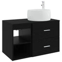 vidaXL Badkamermeubel Set 2 pcs Wit Bewerkt hout