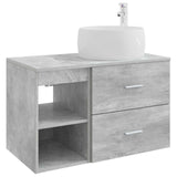 vidaXL Badkamermeubel Set 2 pcs Wit Bewerkt hout