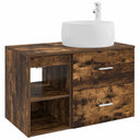 vidaXL Badkamermeubel Set 2 pcs Wit Bewerkt hout