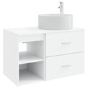 vidaXL Badkamermeubel Set 2 pcs Wit Bewerkt hout