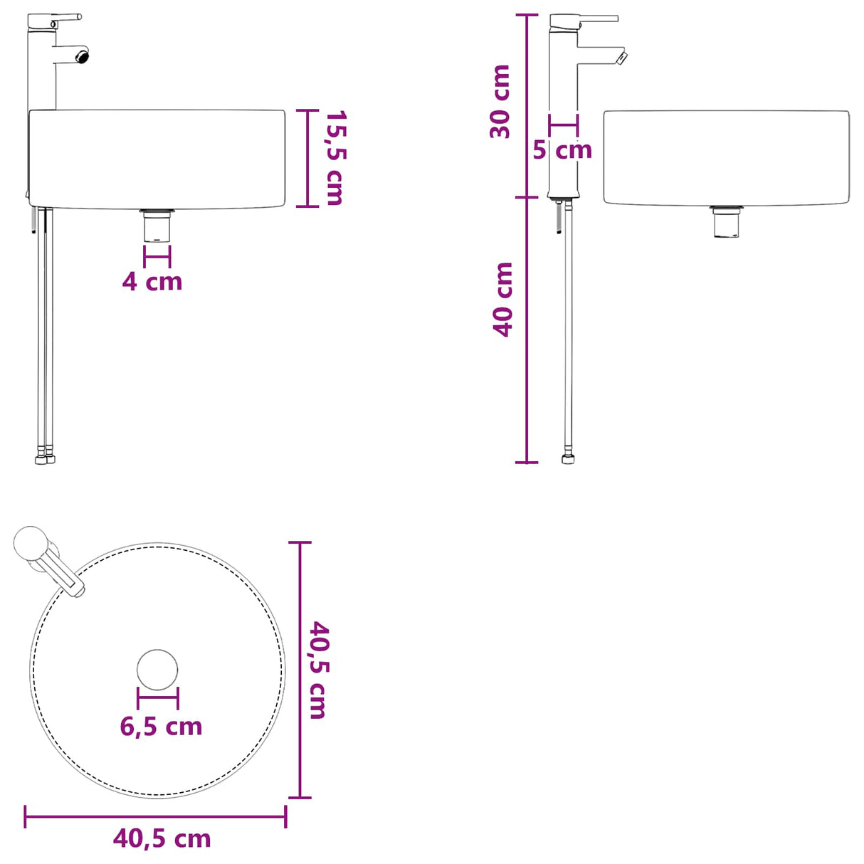 vidaXL Badkamermeubel Set 2 pcs Wit Bewerkt hout