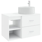 vidaXL Badkamermeubel Set 2 pcs Wit Bewerkt hout