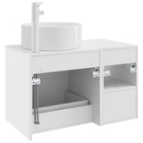 vidaXL Badkamermeubel Set 2 pcs Wit Bewerkt hout