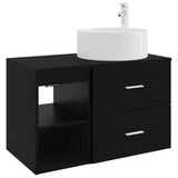 vidaXL Badkamermeubel Set 2 pcs Wit Bewerkt hout