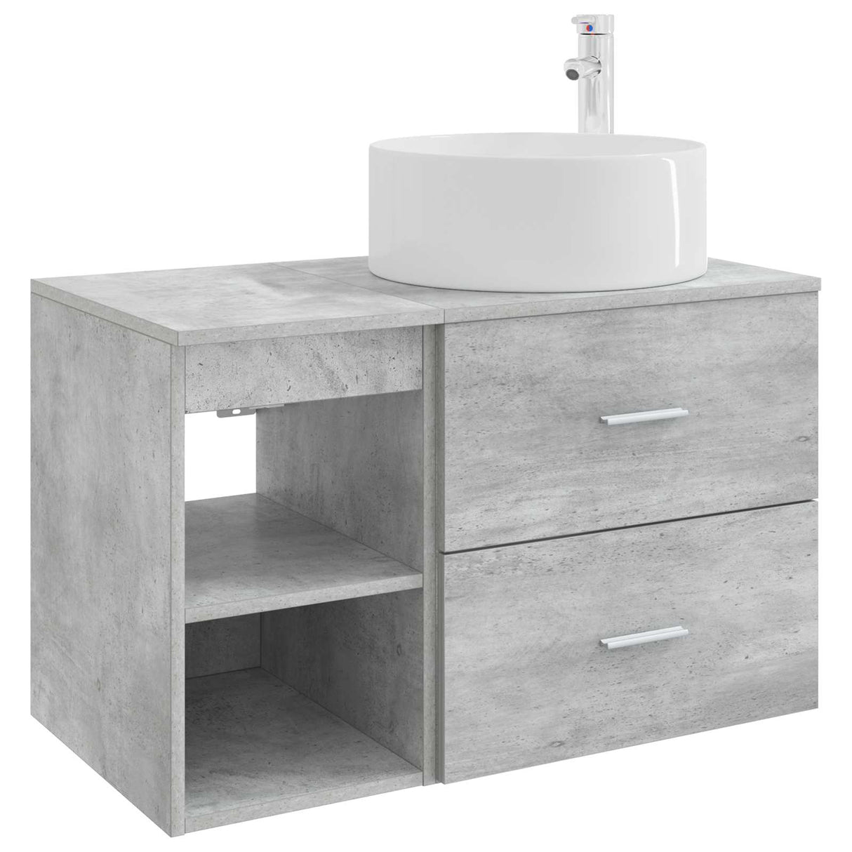 vidaXL Badkamermeubel Set 2 pcs Wit Bewerkt hout