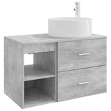 vidaXL Badkamermeubel Set 2 pcs Wit Bewerkt hout