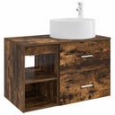 vidaXL Badkamermeubel Set 2 pcs Wit Bewerkt hout