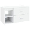 vidaXL Badkamermeubel Set 2 pcs Wit Bewerkt hout