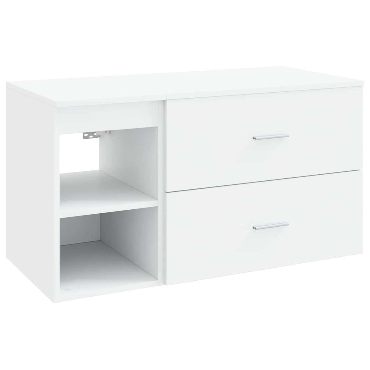 vidaXL Badkamermeubel Set 2 pcs Wit Bewerkt hout