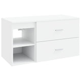 vidaXL Badkamermeubel Set 2 pcs Wit Bewerkt hout