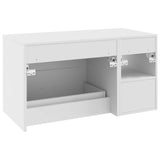 vidaXL Badkamermeubel Set 2 pcs Wit Bewerkt hout