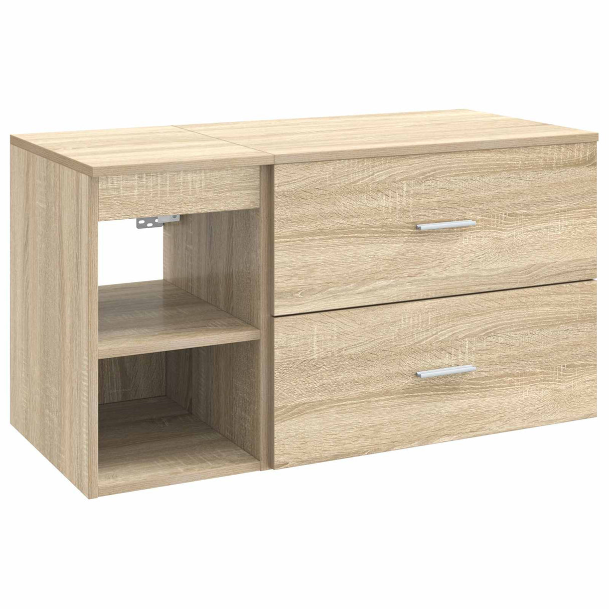 vidaXL Badkamermeubel Set 2 pcs Wit Bewerkt hout