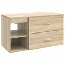 vidaXL Badkamermeubel Set 2 pcs Wit Bewerkt hout