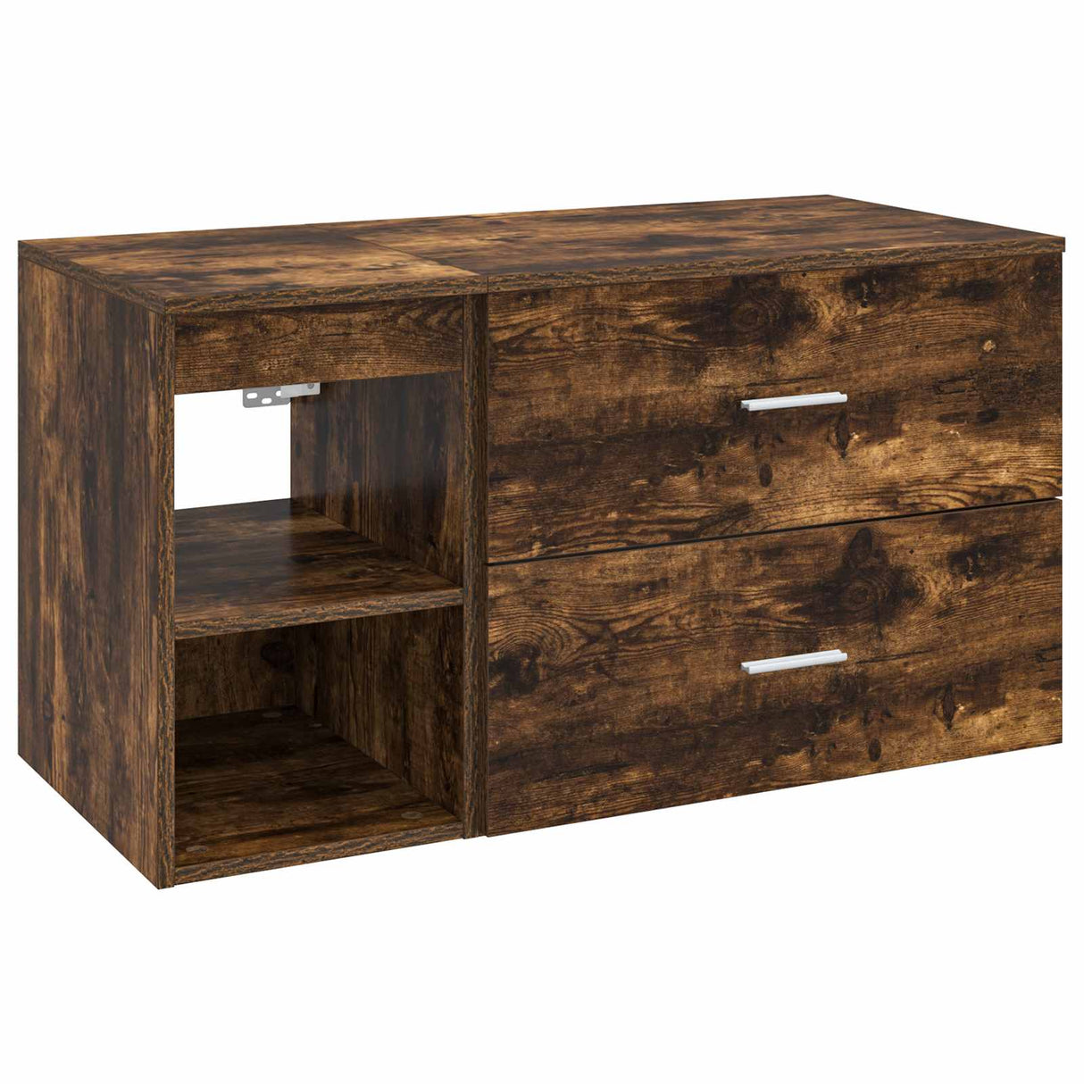 vidaXL Badkamermeubel Set 2 pcs Wit Bewerkt hout