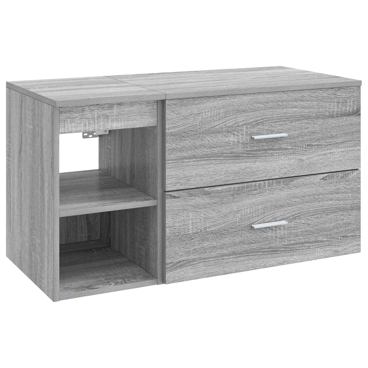 vidaXL Badkamermeubel Set 2 pcs Wit Bewerkt hout