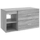 vidaXL Badkamermeubel Set 2 pcs Wit Bewerkt hout