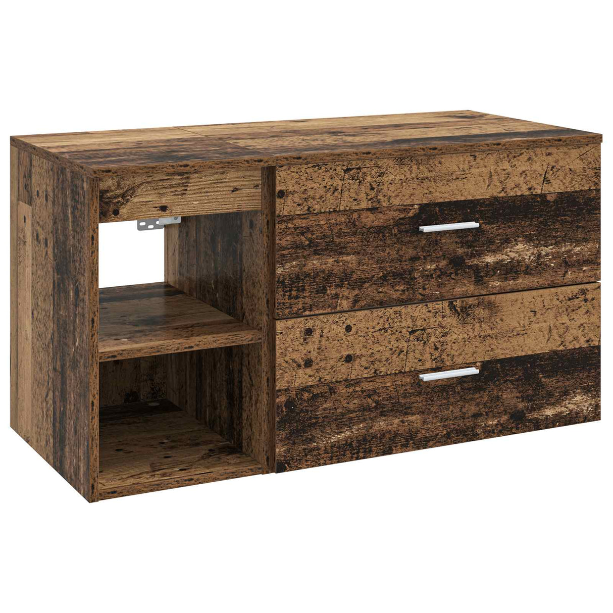 vidaXL Badkamermeubel Set 2 pcs Wit Bewerkt hout