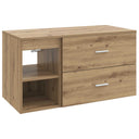 vidaXL Badkamermeubel Set 2 pcs Wit Bewerkt hout