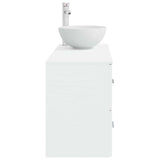 vidaXL Badkamermeubel Set 2 pcs Wit Bewerkt hout