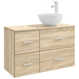 vidaXL Badkamermeubel Set 2 pcs Wit Bewerkt hout