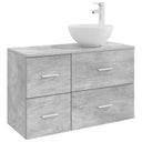 vidaXL Badkamermeubel Set 2 pcs Wit Bewerkt hout