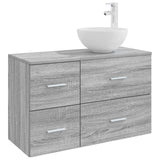 vidaXL Badkamermeubel Set 2 pcs Wit Bewerkt hout
