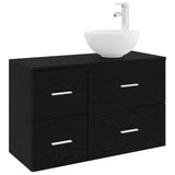 vidaXL Badkamermeubel Set 2 pcs Wit Bewerkt hout
