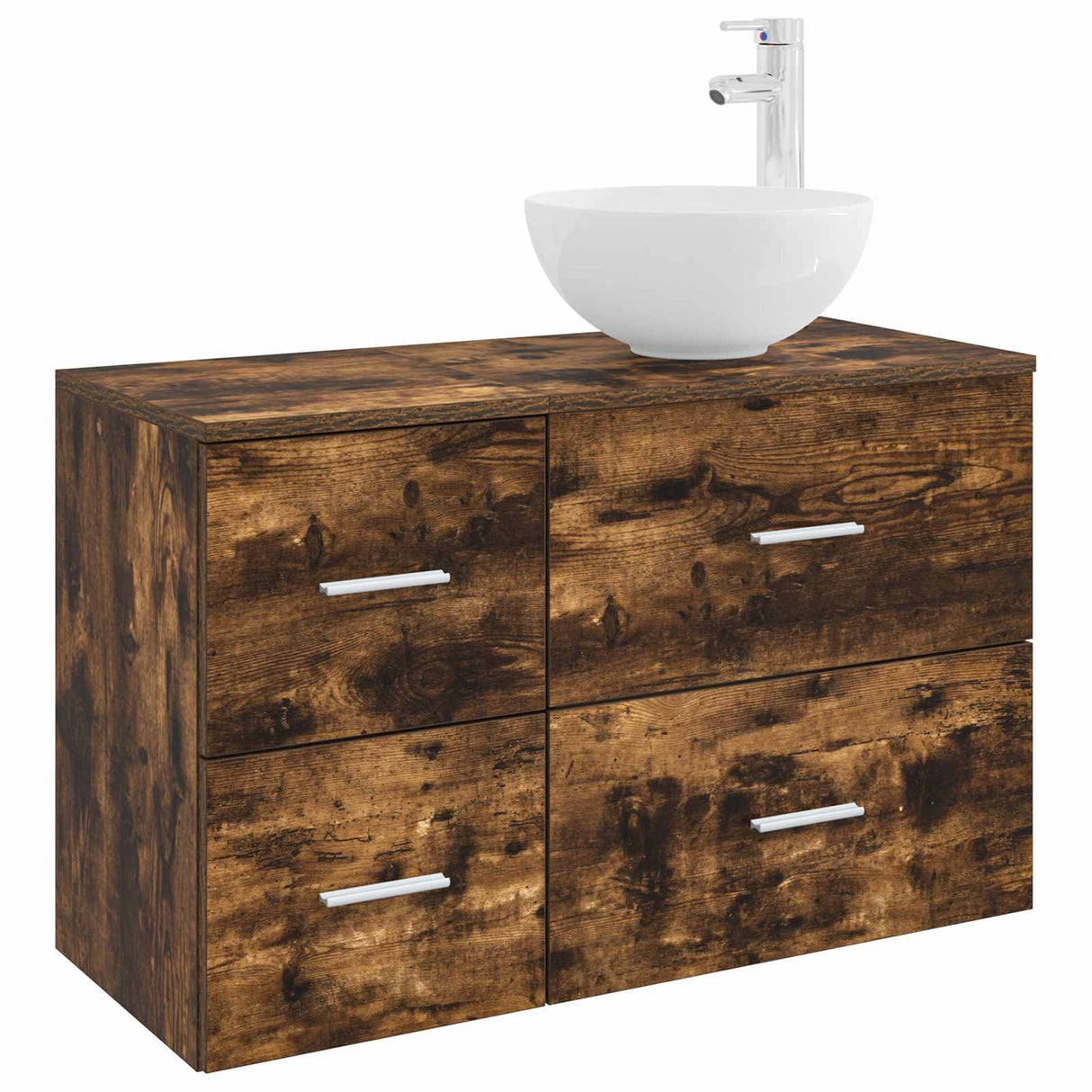 vidaXL Badkamermeubel Set 2 pcs Wit Bewerkt hout