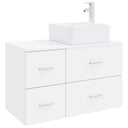 vidaXL Badkamermeubel Set 2 pcs Wit Bewerkt hout