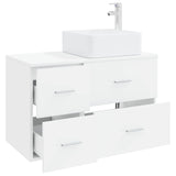vidaXL Badkamermeubel Set 2 pcs Wit Bewerkt hout