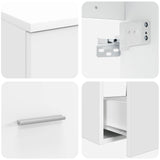 vidaXL Badkamermeubel Set 2 pcs Wit Bewerkt hout