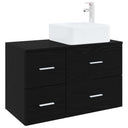 vidaXL Badkamermeubel Set 2 pcs Wit Bewerkt hout