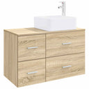 vidaXL Badkamermeubel Set 2 pcs Wit Bewerkt hout