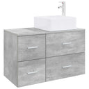 vidaXL Badkamermeubel Set 2 pcs Wit Bewerkt hout