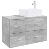 vidaXL Badkamermeubel Set 2 pcs Wit Bewerkt hout