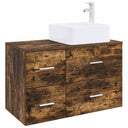 vidaXL Badkamermeubel Set 2 pcs Wit Bewerkt hout