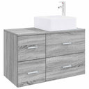 vidaXL Badkamermeubel Set 2 pcs Wit Bewerkt hout